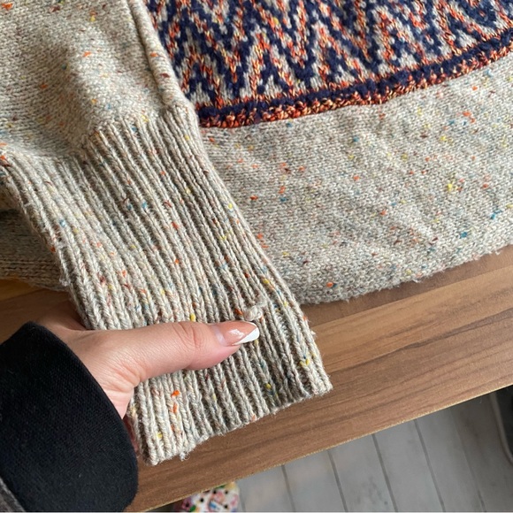 Anthropologie Sleeping on SnowFair Isle Cape Sweater - Picture 6 of 9